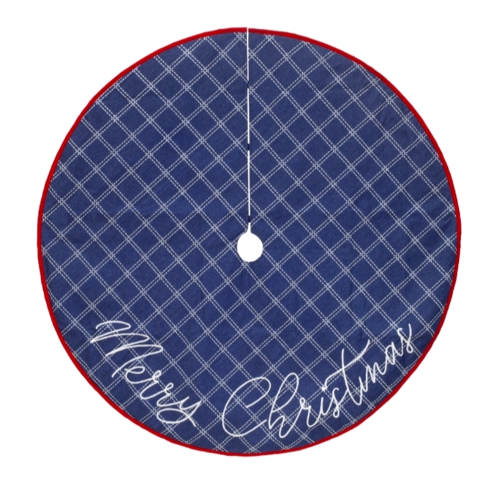 Denim Christmas tree skirt 48"
